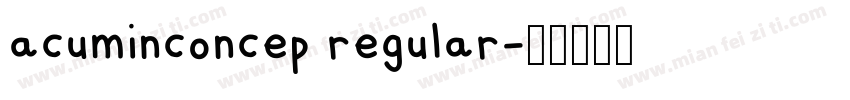 acuminconcep regular字体转换
